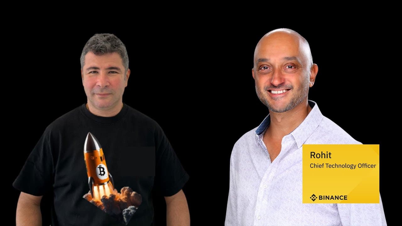 Thumbnail pentru video: Super Interviu cu Rohit Wad (Binance CTO) - Directorul de Tehnologie Binance